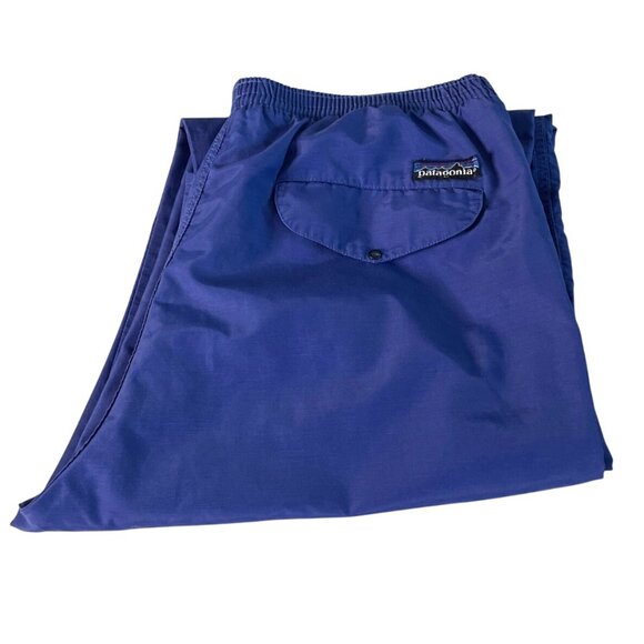 Vtg Patagonia Lightweight Nylon Hiking Pants Medium Blue Elastic Waist Menswear - Picture 7 of 7